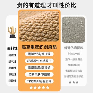 茶室a客厅地毯2024新款 日式 摄影棚卧室床边毯仿剑麻地垫入户门垫