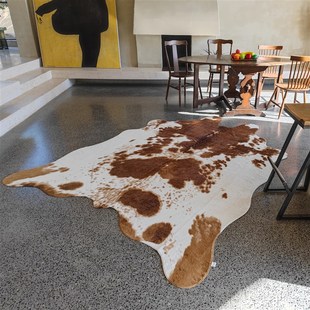 长毛装 高仿真牛皮地毯整张卧室客厅阳台家用欧美K风新款 饰网红地