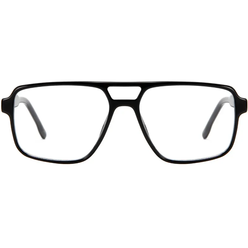 时尚大框双梁素颜平光镜女学院复古潮板材拼料撞色欧美眼镜架