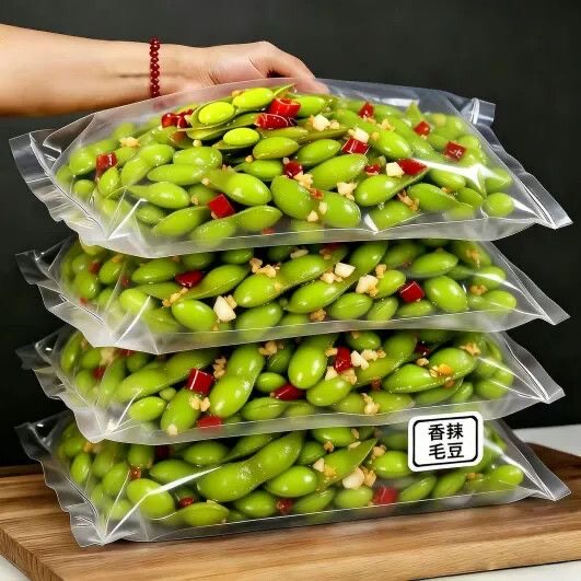 香辣卤毛豆即食香麻辣新鲜夜宵下酒菜零食小吃餐饮熟食凉拌菜商用