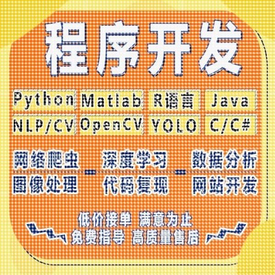 python代做编程matlab代码帮跑通深度学习机器R语言yolo算法覆现