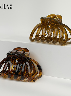 Wjia章小蕙发夹Caml Pariis法国超大发量多抓夹加大深加宽鲨鱼夹