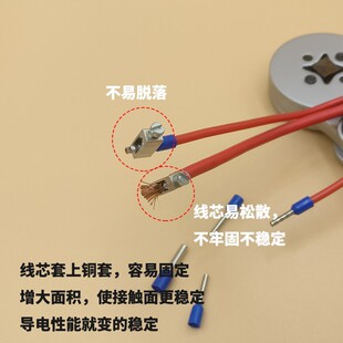 控制器开关压接头管型绝缘端子0.5平方针形线鼻子电线接线器E0510