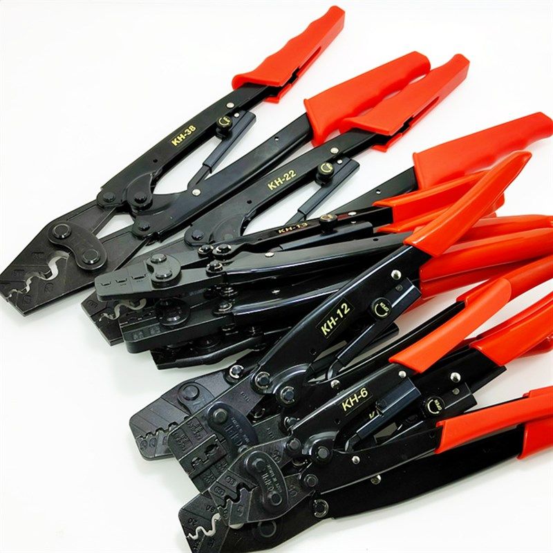 中国台湾OPT进口压线钳KH-2 6 8 13 16 22 38裸端子压接钳子冷压