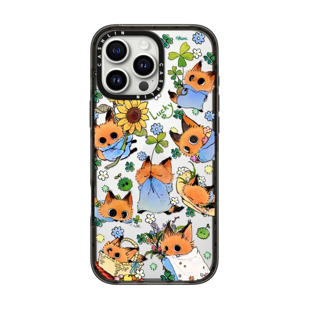 CASE联名一点小柿治愈小狐狸适用iPhone16ProMax手机壳苹果15Pro防摔14Pro卡通可爱插画师13明星同款12/11硬