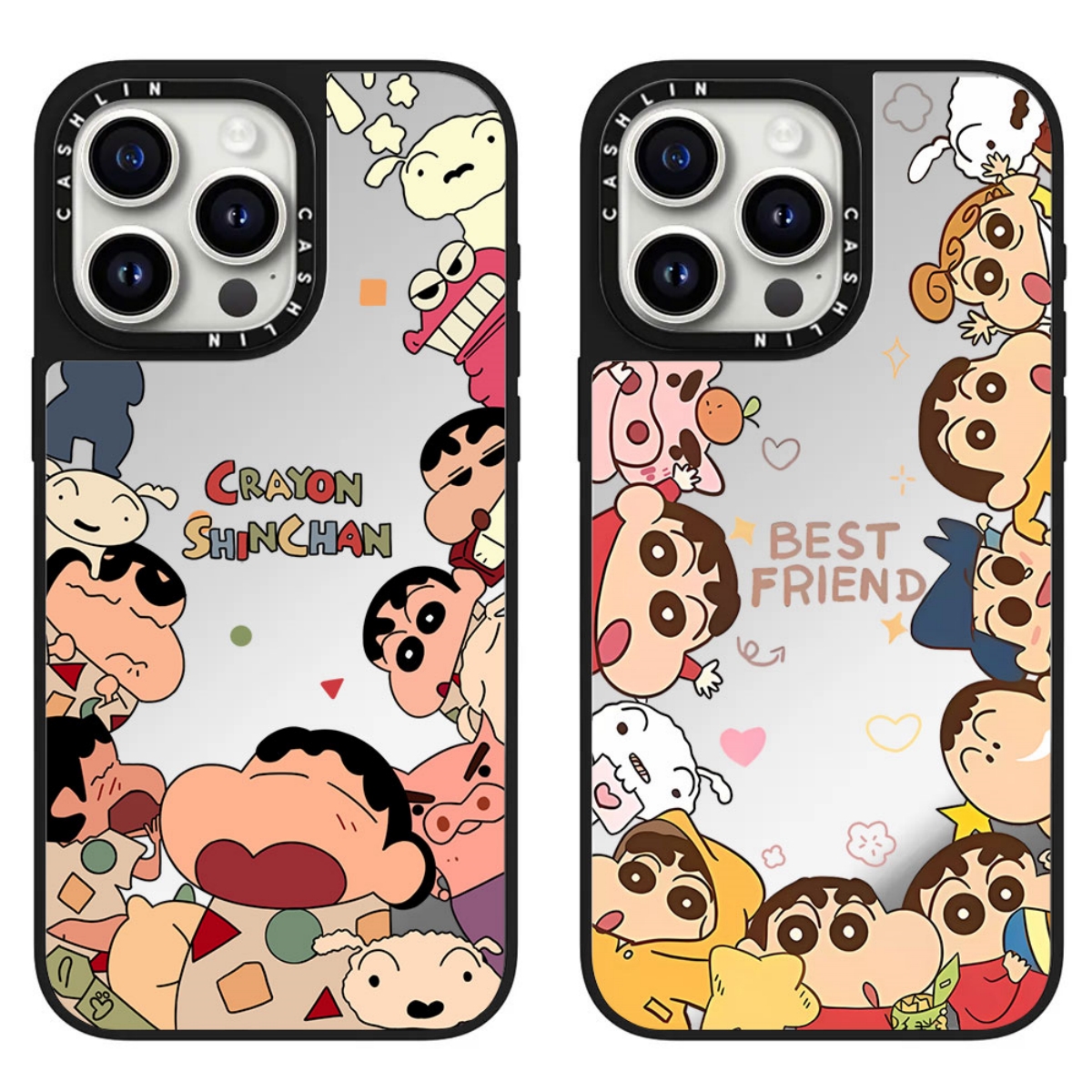 CASE定制版英文环绕蜡笔小新相框适用于iPhone16ProMax手机壳苹果15Pro动漫卡通情侣14磁吸13/12防摔11硬壳