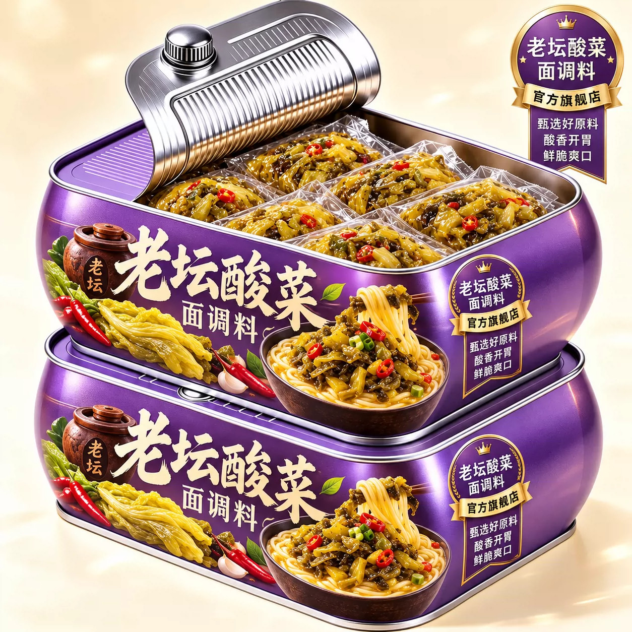 正宗四川老坛酸菜面调料重庆风味桶装酸菜鱼粉丝小面麻辣泡菜酸辣