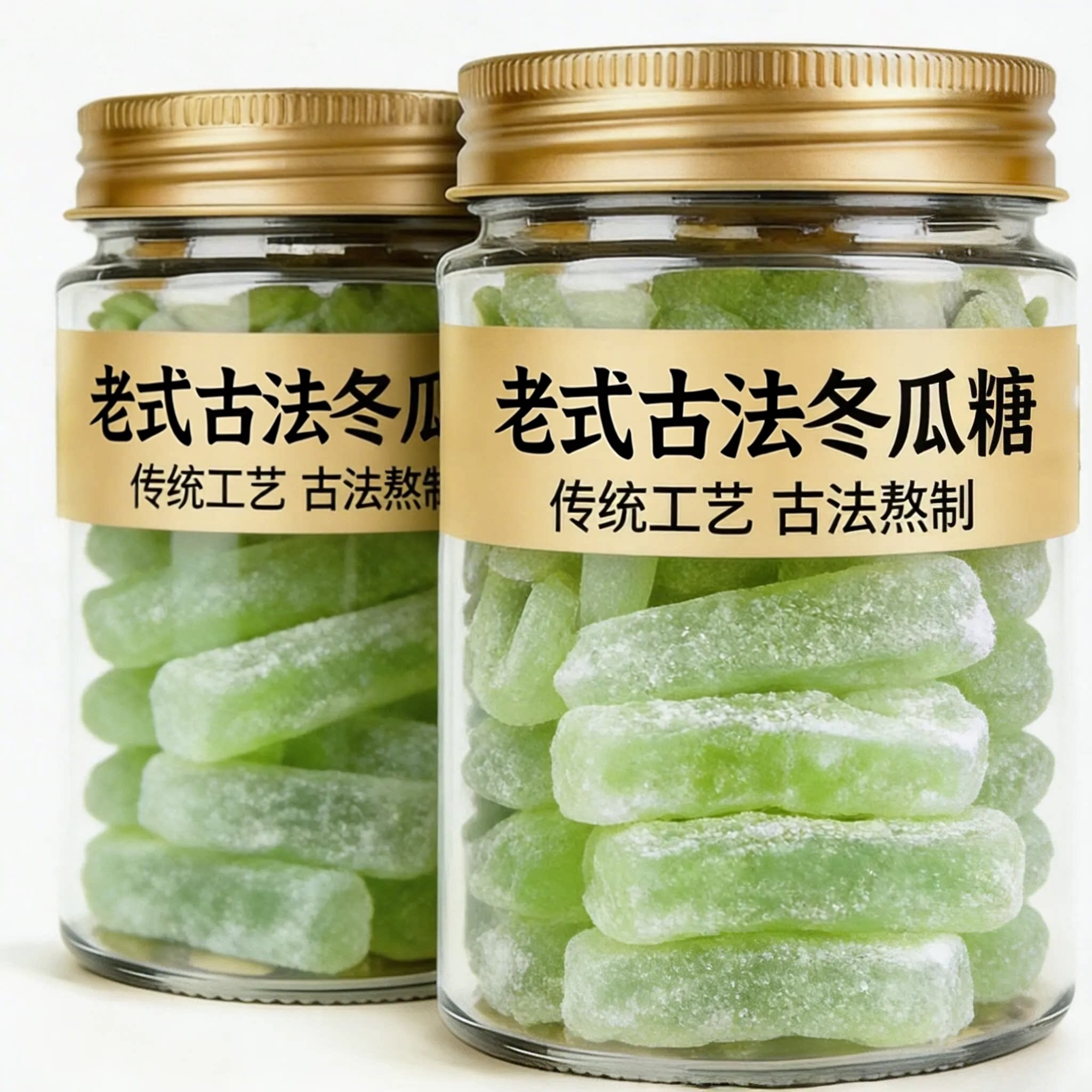 冬瓜糖条官方正品旗舰店中老年人甜品营养水果干蜜饯健康怀旧零食