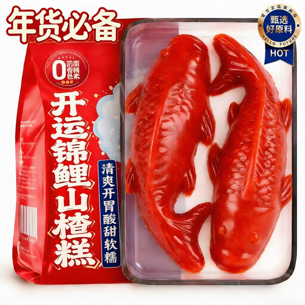 央妈推荐！锦鲤山楂鱼官方旗舰店无添加山楂鱼过年家宴年夜饭甜品,零食/坚果/特产,山楂类制品,淘宝优惠券,粉丝福利购,淘宝优惠卷