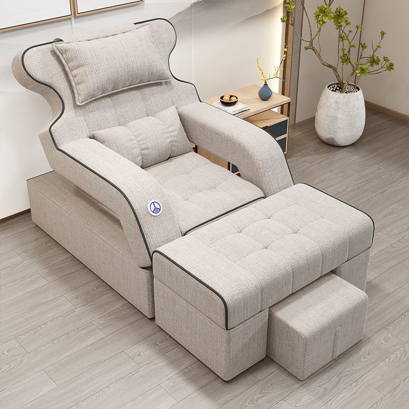 足疗电动沙发足浴沙发电动按摩床美甲美睫沙发躺椅泡脚采耳一体床