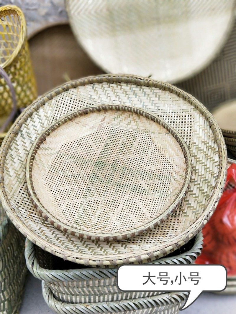 贵州纯手工竹编 筛灰篮 有孔竹筛子 圆簸箕 竹编簸箕 竹筛 凉晒筛,特色手工艺,竹编/竹雕,淘宝优惠券,粉丝福利购,淘宝优惠卷