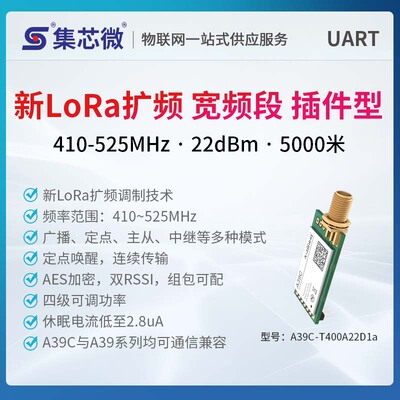 LoRa模块通信LLCC68替SX1278/62芯片433无线串口模块远距离开发板