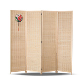 中式 竹编屏风简易房间隔断墙客厅卧室折叠移动挡煞遮挡家用办公室