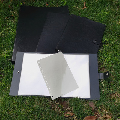 A3/B5/A5/A4纽扣活页竖开资料册试卷钢琴乐谱夹侧开口画册收纳夹