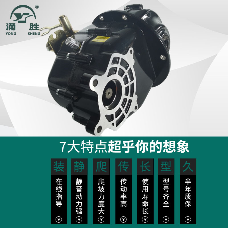 电动三轮车牙包四孔变速箱差速器齿轮箱电机一体牙包总成牙包