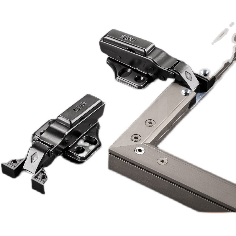 Savi夏唯18-25厚门三段力小角度铝框铰链衣柜橱柜阻尼合页圆方头