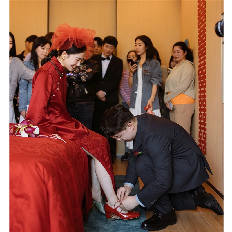 新中式酒红色套装敬酒服国风新娘结婚旗袍婚服订婚回门优雅礼服裙