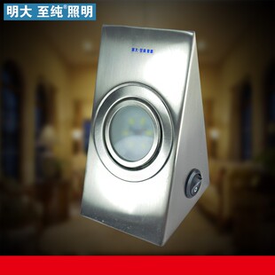 明大橱柜灯led柜底灯带开关三角衣柜灯明装超薄厨房吊柜底板灯