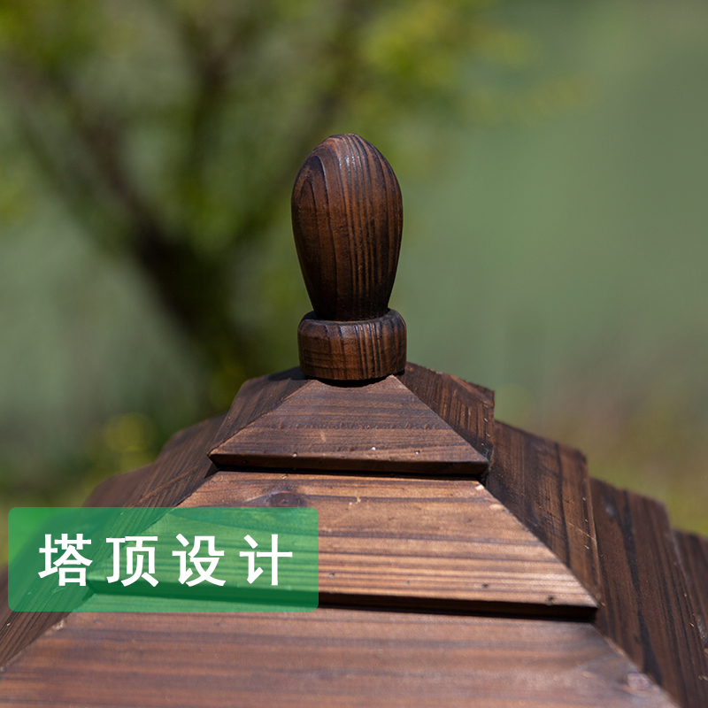 碳化防腐木花盆 许愿井创意水井花箱 别墅花园装饰物花槽