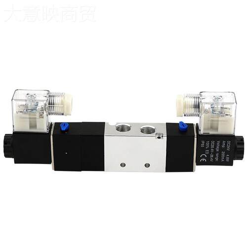 三位五通双电控电磁阀4V20/C/E/2P亚/DC12V/D3C24V/AC2AL-631170V