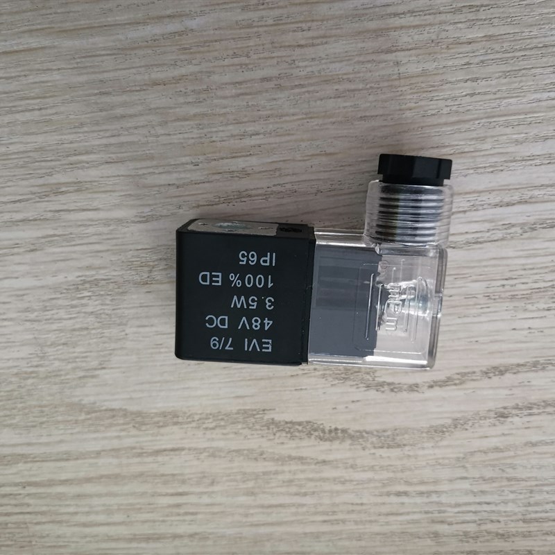 DC48V气控电磁阀线圈DC48V EVI 7/9 48VDC 3.5W 100%ED IP65