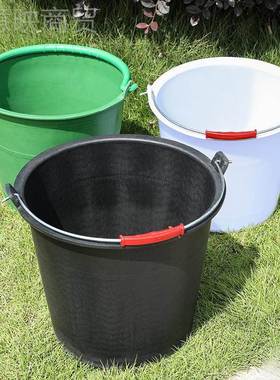 加地厚ZXW圆形塑料水泥桶建筑工工泥沙桶用农粪桶尿桶手提浇菜桶