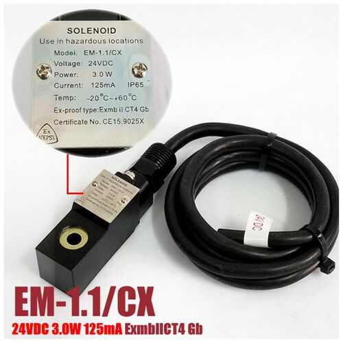 浇封防爆电磁阀线圈  EM-1.1/CX   24VDC 3.0W 125mA ExmbIICT4