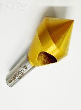 圆柄零刀0刃倒角刀 M2镀钛*LCG无刃倒角 孔口倒角器1*90度 1490度