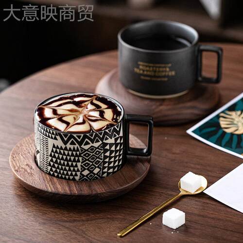 式复古咖啡美杯碟装 欧式小KYV奢华套瓷下午茶杯in陶s马克杯