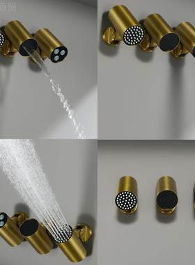 IDEP卫间卫浴E暗装淋浴恒温花H洒HI 0621G顶喷灯筒式四功能顶喷圆