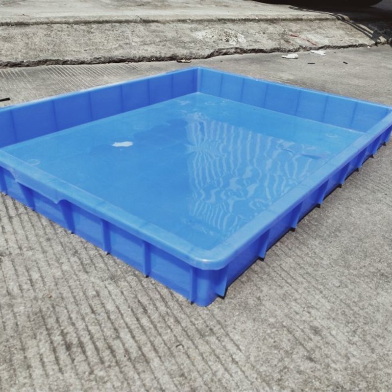 长方形蓝色大方盘950*750*100塑料零件收纳分类整理盒配件周转箱