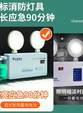 消多功能14931口应灯新国急防标双头LED照明安全出指示灯疏散一体