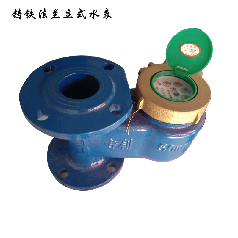 法兰立式水表铸铁竖式下进上出水冷水表热水表dn40 50 65 80 100