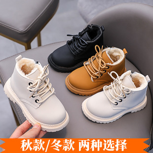 2025冬季儿童鞋儿童马丁靴大棉男童皮短靴女童加绒保暖雪地靴防水