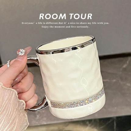 轻奢马克杯家用情侣水杯杯子陶瓷杯咖啡杯办公室高颜值茶杯喝水杯