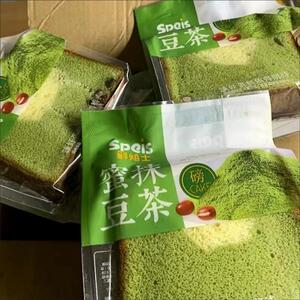 鲜焙士蜜豆抹茶蛋糕整箱抹茶红豆味切片蛋糕办公早餐休闲零食夜宵