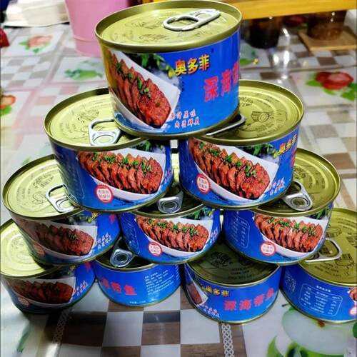 奥多菲深海鱼罐头带鱼黄花鱼渤海湾下饭带鱼罐头即食奥多非罐头鱼