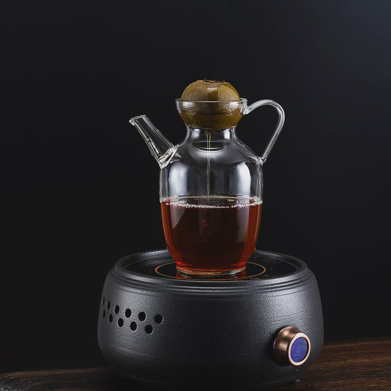围炉煮茶壶小青柑茶壶煮r茶炭火玻璃仿宋茶壶加厚耐热家用功夫茶