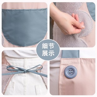 日式 做饭B家用女罩衣高颜值透气2024新 防水围裙厨房专用冬季 薄款
