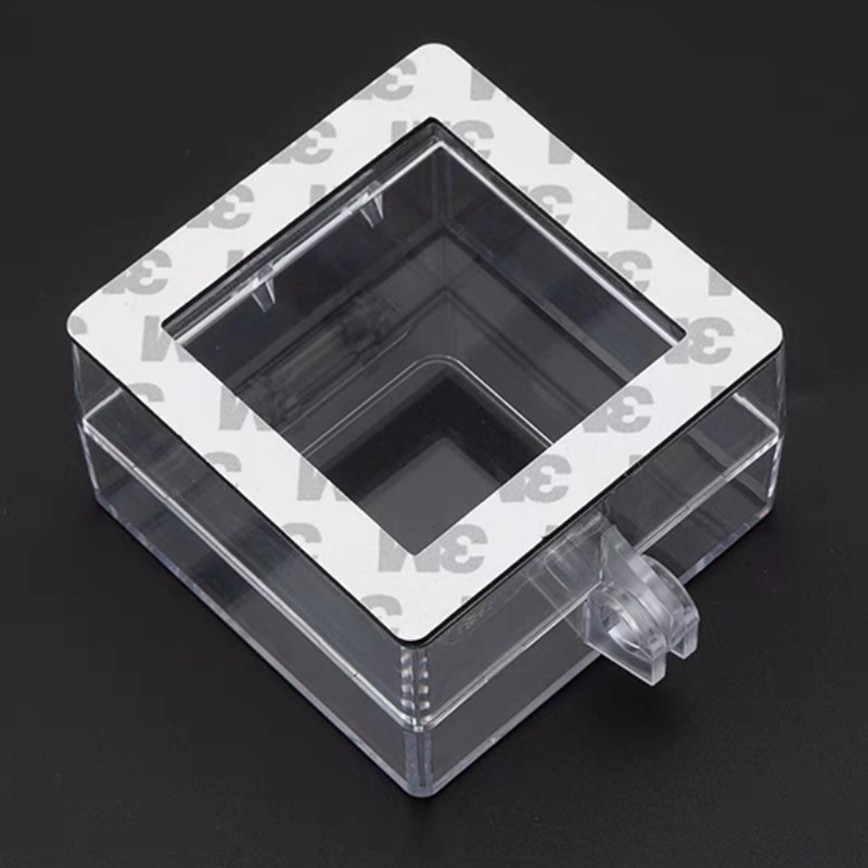 电源转换开关按钮保护罩防误触盖急停控制面O板方孔双面胶可挂锁