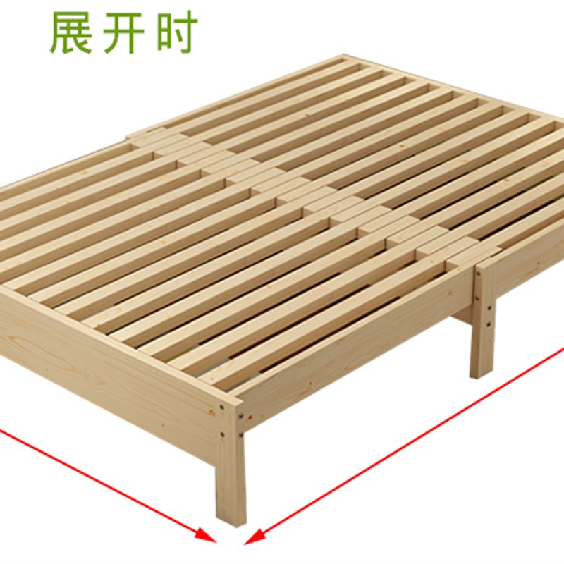 实木简约沙发床榻榻米抽拉床多功能两用伸L缩床午休床小户型推拉