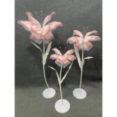 网红美陈摄影布置道具橱窗摆件户外真丝纱纸艺彷真蝴蝶花立体装 饰