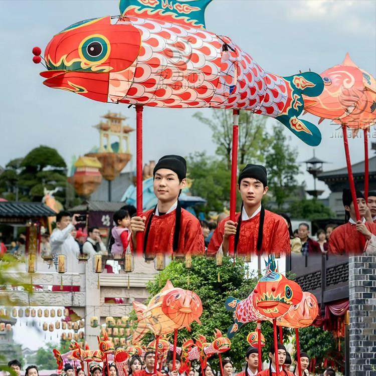大型手举摇摆鲤鱼灯笼元宵巡游活动国潮古风手扎锦鲤非遗鱼灯成品,节庆用品/礼品,灯笼,淘宝优惠券,粉丝福利购,淘宝优惠卷