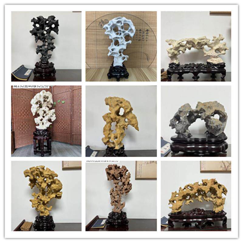 传统奇石天然精品原石观光石案头清供文房小摆件太湖石盆景太湖石