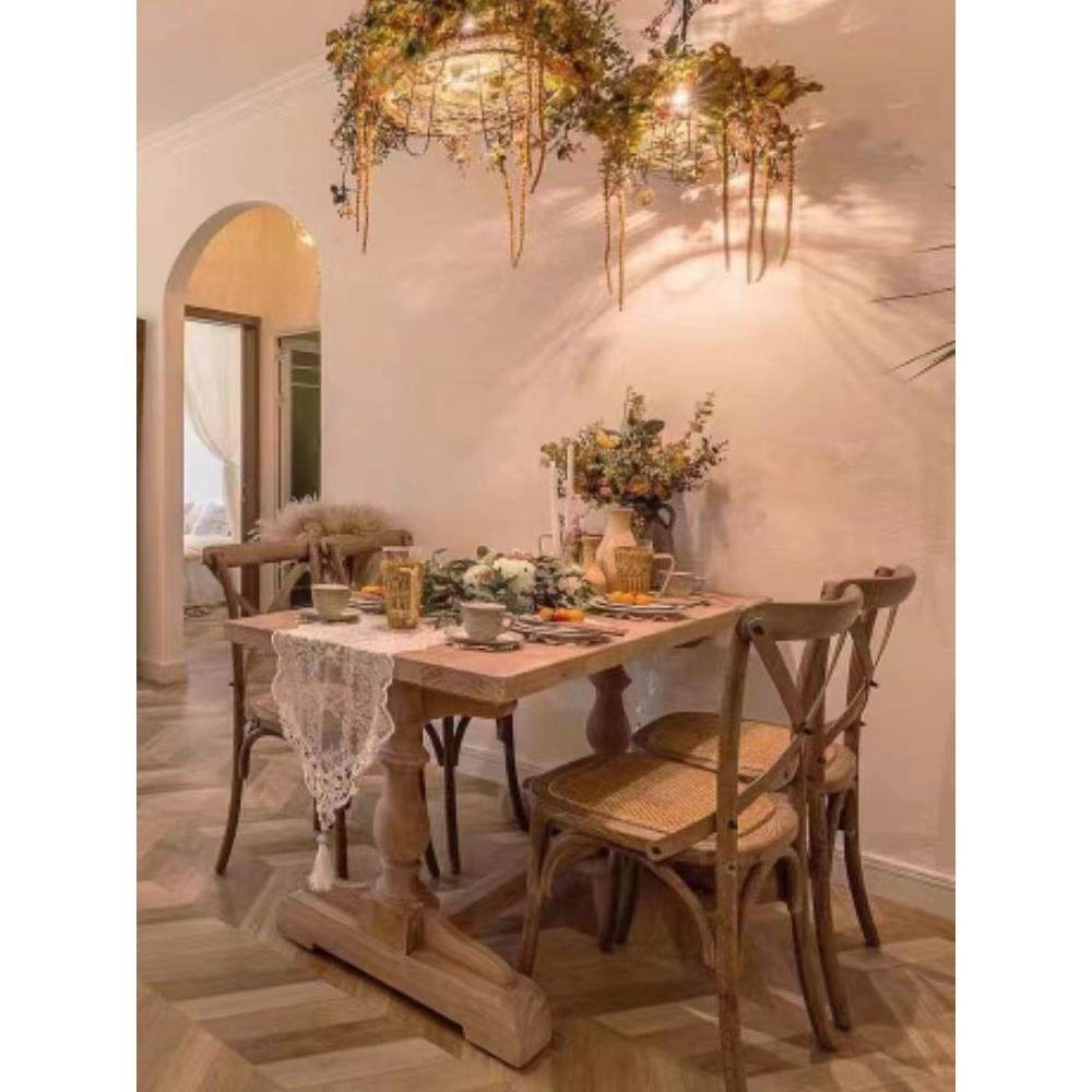 实木餐椅现代家用餐桌椅休闲靠背椅北欧复古椅背叉椅户外婚礼椅子,住宅家具,餐椅,淘宝优惠券,粉丝福利购,淘宝优惠卷