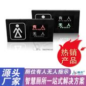 智慧厕所有人无人引导系统智能公厕化妆室蹲位感应状态指示显示屏