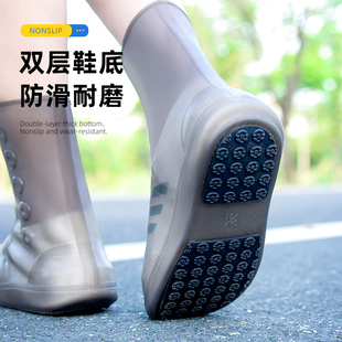 女雨 雨鞋 套防水c外穿防滑加厚耐磨硅胶男士 防雨套鞋 儿童中筒水鞋