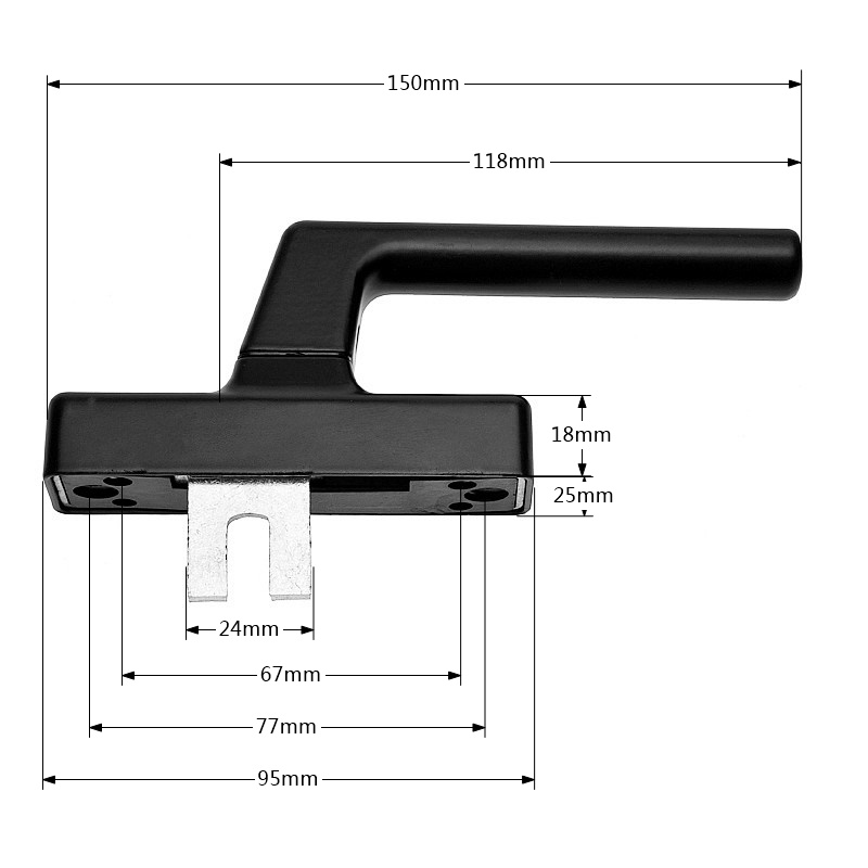 铝合金门窗配件把手断桥传动执手平开上J悬开窗两点多点锁内开外