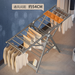 晾衣架落地折叠室内阳台家用晒被子神器加厚M加粗凉衣杆户外晒衣