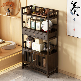 茶水柜办公室茶柜置物架t家用茶叶柜茶台桌边柜茶叶茶具收纳储物